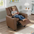 Kids Recliner Chair with Cup Holder & Side Pocket, Adjustable Toddler Lounge Sofa, Ergonomic Children Armchairs for Boys Girls Age 3+, 150lbs