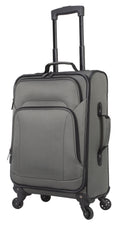 Protege 5 Piece Spinner Luggage Set, Includes 28 in Checked, 24 in Checked Bags, 20 in Carry - on, 15 in Boarding Tote and Matching Utility Bag, All Ages, Grey