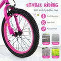 16/18 Inch LED Lighted Kids Bike with Training Wheels, Headlight, Adjustable Seat & Dual Brakes, Children Bicycle for Ages 4-8 Years