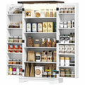 Spaco 17 - Tier Kitchen Small Pantry Cabinet with 2 Doors and 6 Adjustable Shelves, Cabinet Pantry, Freestanding 5 - Tier Shelving Pantries for Kitchen Storage, Gray