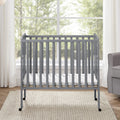Delta Children Lee Portable Folding Mini Crib with 1.5 - Inch Mattress - Greenguard Gold Certified, Bianca White