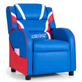 Kids Recliner Chair, Adjustable PU Leather Gaming Sofa with Footrest, Lumbar Support & Side Pockets, Ergonomic Children Lounge Armchair