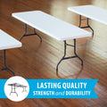 Lifetime 8 - Foot Commercial Grade Folding Table, White Granite (22980)