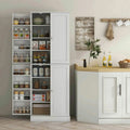 Spaco 17 - Tier Kitchen Small Pantry Cabinet with 2 Doors and 6 Adjustable Shelves, Cabinet Pantry, Freestanding 5 - Tier Shelving Pantries for Kitchen Storage, Gray