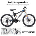 26 in Mountain Bike - 21 - Speed with Disc Brakes, Durable Frame, Front & Rear Dual - Shock Absorption, Unisex for Commuting, Travel, School & All - Terrain Cycling