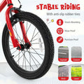 16/18 Inch LED Lighted Kids Bike with Training Wheels, Headlight, Adjustable Seat & Dual Brakes, Children Bicycle for Ages 4-8 Years