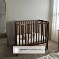 Delta Children Lee Portable Folding Mini Crib with 1.5 - Inch Mattress - Greenguard Gold Certified, Bianca White