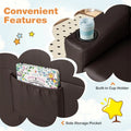 Kids Recliner Chair with Cup Holder & Side Pocket, Adjustable Toddler Lounge Sofa, Ergonomic Children Armchairs for Boys Girls Age 3+, 150lbs