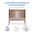 Delta Children Lee Portable Folding Mini Crib with 1.5 - Inch Mattress - Greenguard Gold Certified, Bianca White