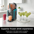 SLUSHi with RapidChill Technology, 88 oz. Frozen Drink & Slushie Machine, 5 Preset Programs, Margaritas, Frapps, and More, Premium Accents, Black, FS301