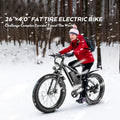 Gocio 26" 4.0 Fat Tire Electric Bike for Adults, 500W Adults E Bike, 48V 13ah Removable Li - Ion Battery, Professional 7 - Speed, Electric Mountain Bicycle Beach Bike Snow Bike Ebike for Men