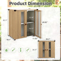 AECOJOY Small Outdoor Storage Cabinet Waterproof with Shelves, Vertical Garden Storage Sheds
