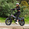 Wallke H9 AWD 3200W Dual Motor Electric Bike for Adult, 82ah 48V Dual Battery Long Range E - Bicycle, 31 - 34MPH Fast Ebike, 20" Fat Tire Offroad Full Suspension Folding, 3mm Aluminum Alloy Frame, UL2849