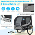 AECOJOY Dog Bike Trailer, Large 55'' Pet Bicycle Carrier for Small and Medium Dogs