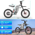 40MPH Electric Bicycle, Dual - Mode Electric Dirt Bike 3000W(Peak)Freego Nova3 Electric Motorcycle Bike for Adults, Mid - Drive Motor, 60V/25ah Battery, 17x3.15 Tire Full Suspension Hydraulic Brake