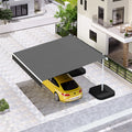 AECOJOY Free Standing Retractable Awning, 13'x8' Patio Awnings Outdoor Manual Sun Shade Shelter, Dark Grey