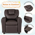Kids Recliner Chair with Cup Holder & Side Pocket, Adjustable Toddler Lounge Sofa, Ergonomic Children Armchairs for Boys Girls Age 3+, 150lbs